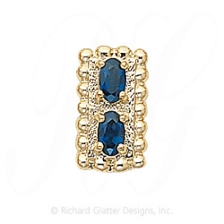 GS306 S - 14 Karat Gold Sapphire Slide 